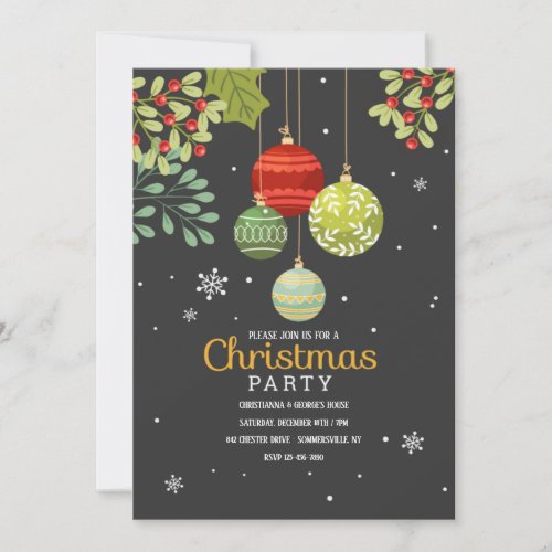 Festive Times Christmas Party Invitations
