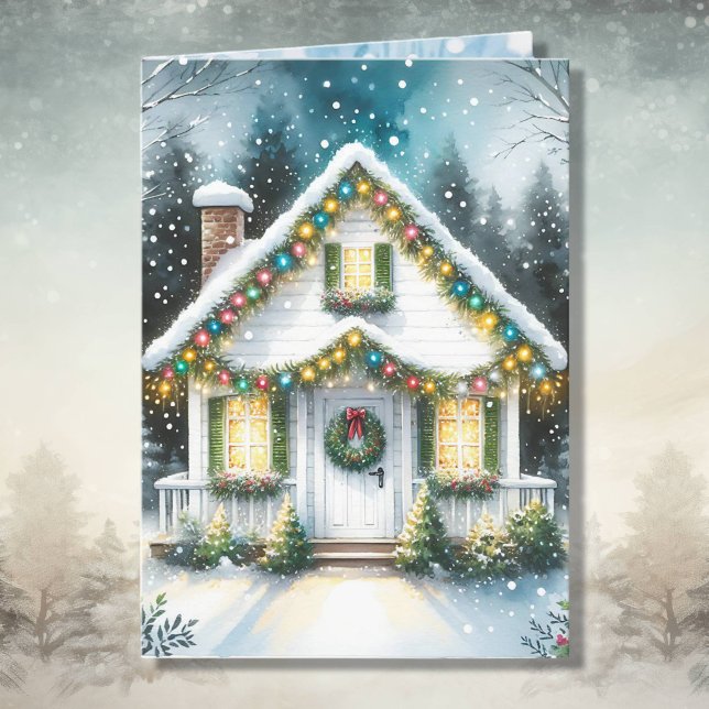 Festive Tiny Home Christmas Holiday Card (Creator Uploaded)