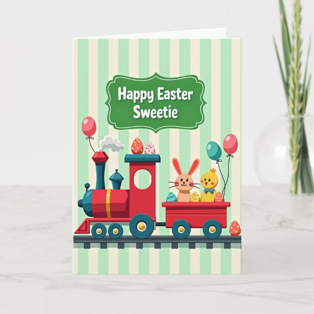 Festive Train Celebration Card (Front)