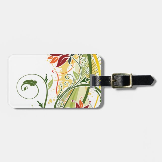 Festive Travel Luggage Tag (Front Horizontal)