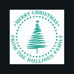 Festive Tree #2 Merry Christmas Greeting Name Self-inking Stamp<br><div class="desc">Festive Tree Merry Christmas Greeting Name =======</div>