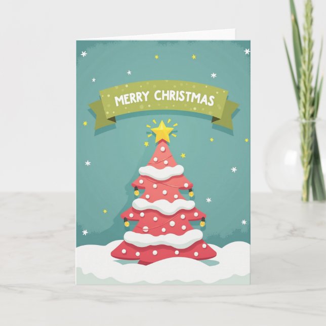 Festive Tree Art Card (Front)