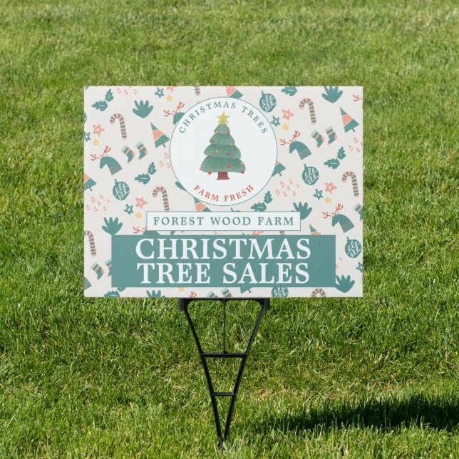 Festive Tree, Christmas Tree Sales Yard Sign (Insitu)