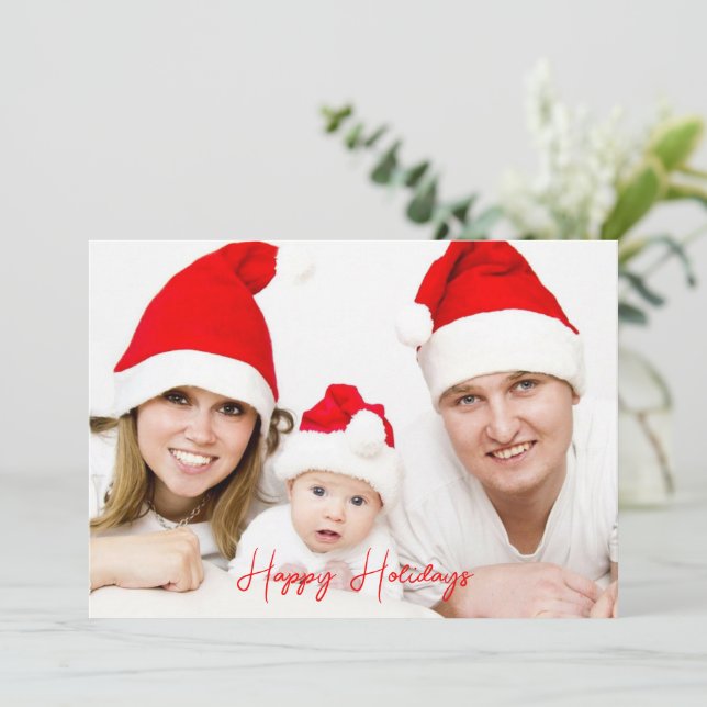 Festive Trendy Happy Holiday Photo New Year  (Standing Front)