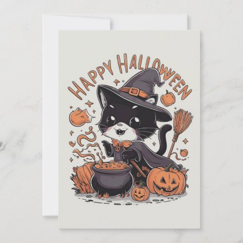 Festive Trickster Happy Halloween Holiday Card