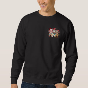 Festive Trio of Christmas Piglets Sweatshirt