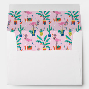 Festive Tropical Christmas Pattern Envelope
