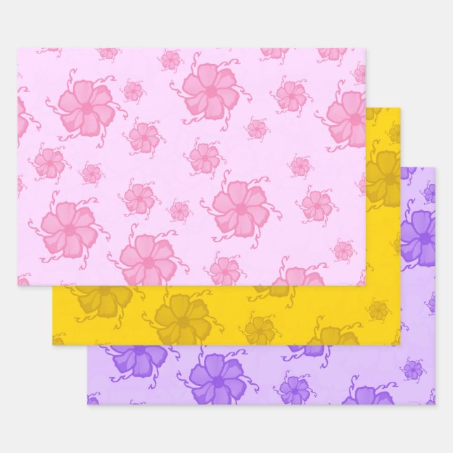 Festive Tropics Floral Gift Wrap PYP (Set)