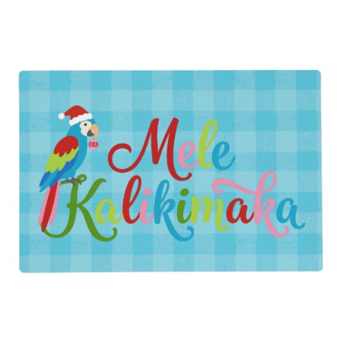 Festive Tropics Mele Kalikimaka Parrot Placemat