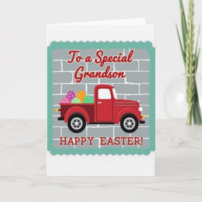 Festive Truck Spring Season Card (Front)