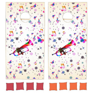 Festive Trumpet Cornhole Set