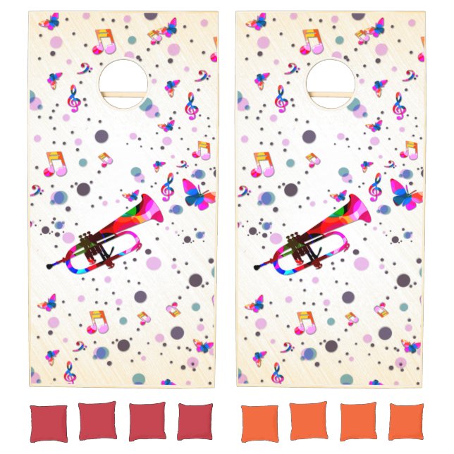 Festive Trumpet Cornhole Set (Set)