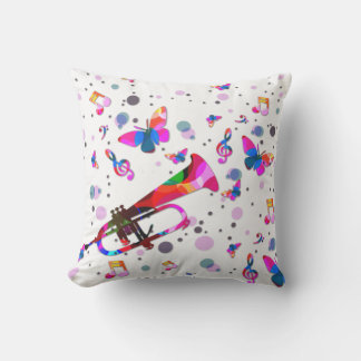 Festive Trumpet Outdoor Pillow
