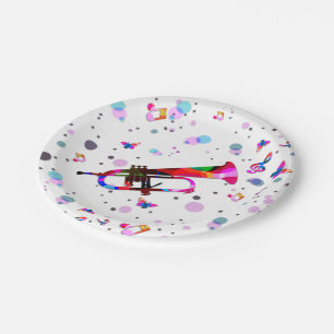 Festive Trumpet Paper Plates