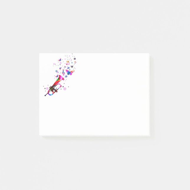 Festive Trumpet Post-it Notes (Front)