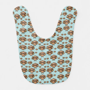 Festive Turkey Print Tee – Fall & Thanksgiving  Baby Bib