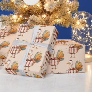Festive Turkey Thanksgiving Wrapping Paper
