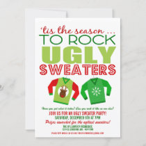 Festive Ugly Christmas Sweaters Party Invitation