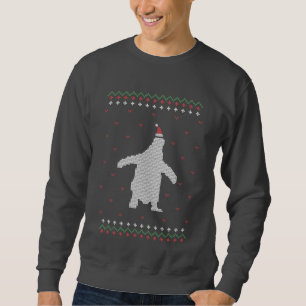 festive ugly sweater Christmas penguin sweatshirt