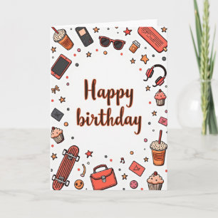 Festive Vibrant Birthday Card