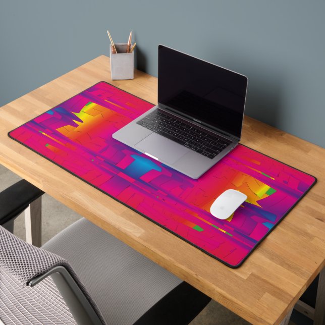 Festive Vibrant Color Indian Pattern  Desk Mat (Office 2)