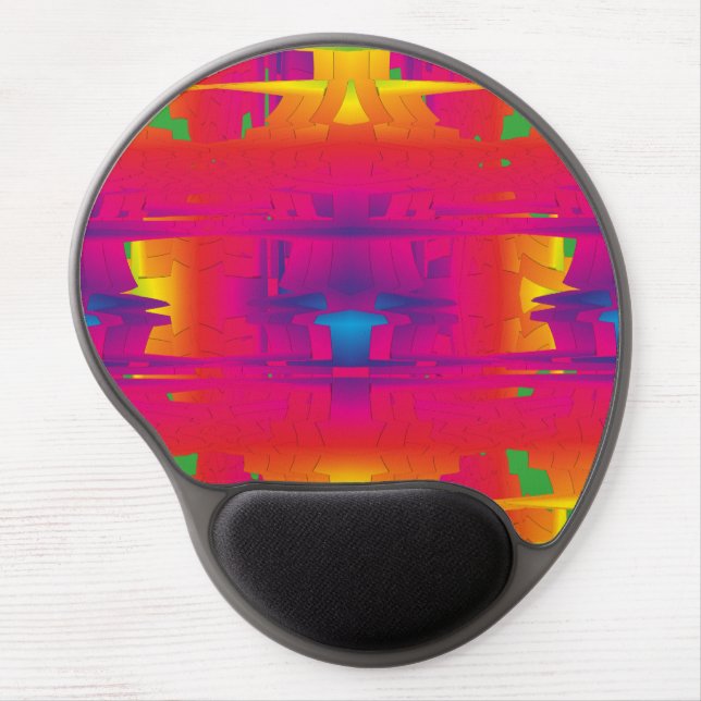 Festive Vibrant Color Indian Pattern  Gel Mouse Pad (Front)