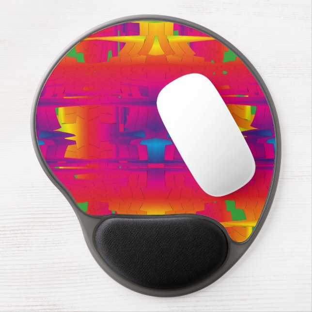Festive Vibrant Color Indian Pattern  Gel Mouse Pad (Left Side)