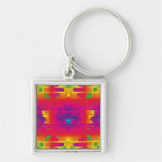 Festive Vibrant Color Indian Pattern  Keychain