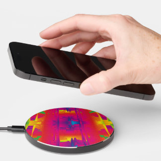 Festive Vibrant Color Indian Pattern Wireless Charger