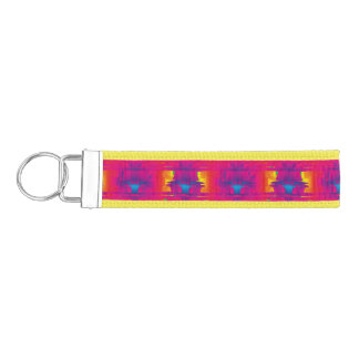 Festive Vibrant Color Indian Pattern  Wrist Keychain