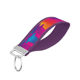 Festive Vibrant Color Indian Pattern  Wrist Keychain
