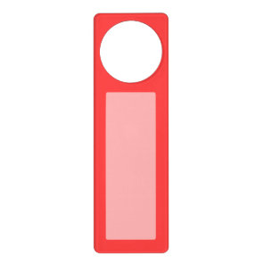 Festive Vibrant Coral Background Color Door Hanger