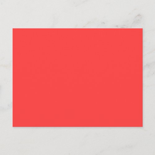 Festive Vibrant Coral Background Color Postcard