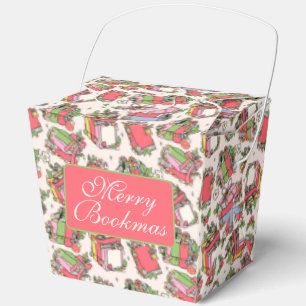 Festive Vintage Christmas Books Favor Boxes