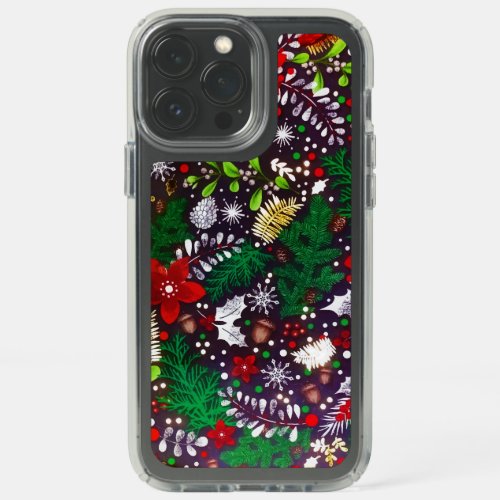 Festive Vintage Christmas Botanical Forest  Speck iPhone 13 Pro Max Case