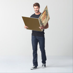 festive vintage Christmas Santa add sentiment card