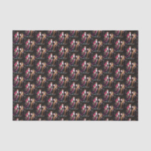 festive vintage Christmas Santa Holiday tiled  Tissue Paper