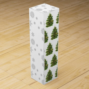 Festive Vintage Christmas Wine Gift Box