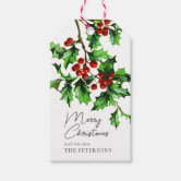 Mistletoe & Holly Stickers or Tags . Christmas Gift Labels – Scrap Bits