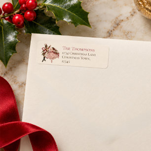 Festive Vintage Nutcracker Christmas Ballet Label