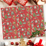 Festive Vintage Retro Christmas Holiday Red Tissue Paper<br><div class="desc">Vintage retro Christmas holiday festive tissue paper. Designed by Thisisnotme©</div>