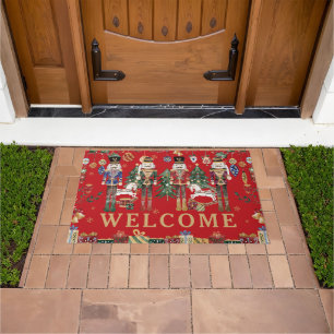 Festive Vintage The Nutcracker Christmas Welcome Doormat