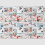 Festive Vintage Winter Fun Christmas Card Collage Tissue Paper<br><div class="desc">Colorful,  festive and whimsical vintage Christmas card collage featuring scenes of joyful children and their pets enjoying winter fun at Christmas time.</div>