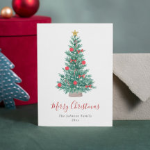 Festive Watercolor Christmas Tree Non Photo