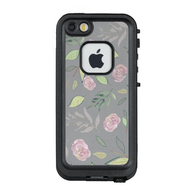 Festive Watercolor Flowers 2 LifeProof iPhone Case (Back)