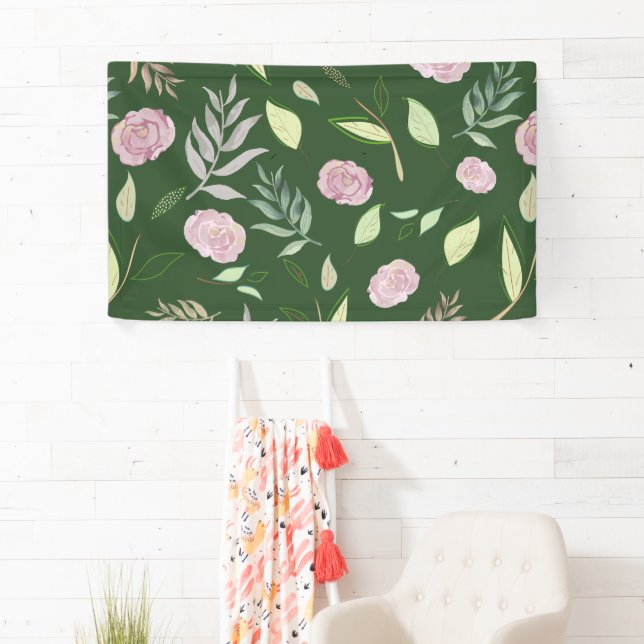 Festive Watercolor Flowers 8 Banner (Insitu)