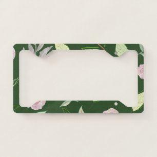 Festive Watercolor Flowers 8 License Plate Frame