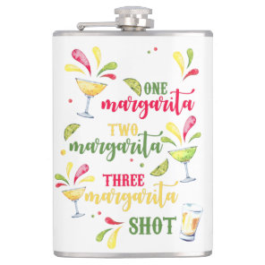 Festive Watercolor Margarita Flask