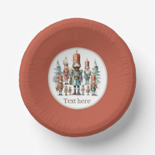 Festive watercolor nutcracker party  paper bowls