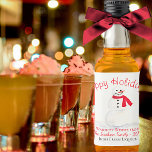 Festive Watercolor Snowman Happy Holidays Mini Liquor Bottle Label<br><div class="desc">These mini liquor bottle labels are perfect as stocking stuffers, corporate gifts, or for anyone wanting to share some spirits this holiday season. They feature a fun and festive hand painted smiling snowman sporting a red scarf and carrot nose. The caption reads Happy Holidays with space for a short greeting,...</div>